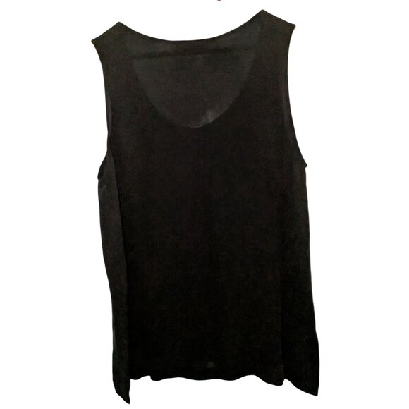 Go>Silk Womens Black Silk Sleeveless V-Neck Blouse Size 3 - Picture 3 of 9